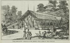 The Swedish House and the Band Pavilion in the Grove at Alexandra Palace , 19th century. Creator: Unknown