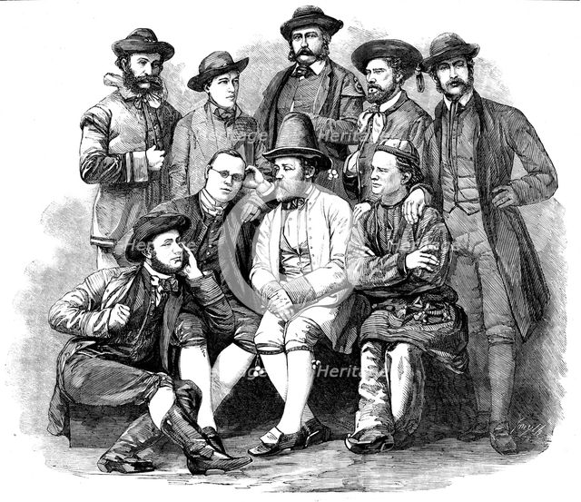 The Swedish Minstrels, at St. James's Hall, 1858. Creator: Smyth.