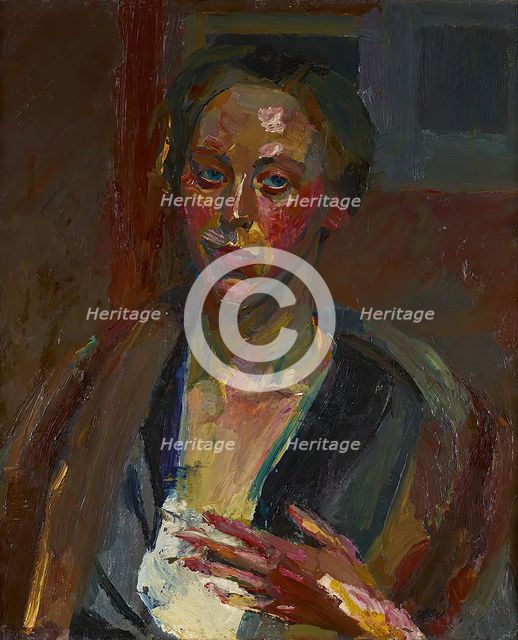 The Swedish painter Ella Wanner, 1912. Creator: Franz Wiegele.