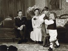 The Swedish Royal Family at their official Christmas photo shoot, 1981