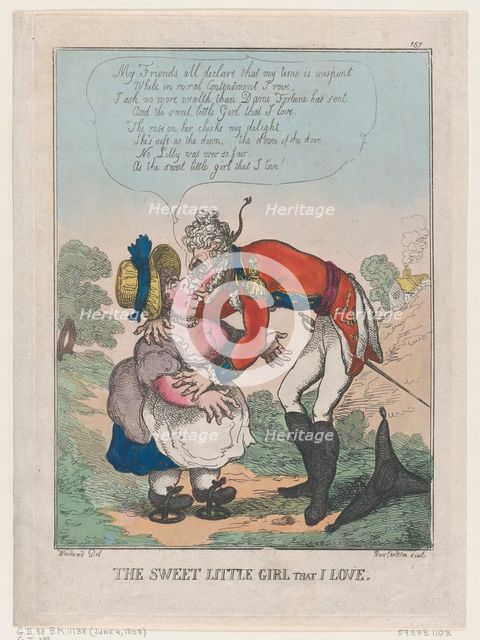 The Sweet Little Girl That I Love, June 4, 1808., June 4, 1808. Creator: Thomas Rowlandson.
