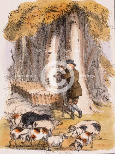 'The Swine Herd', c1845. Creator: Benjamin Waterhouse Hawkins.