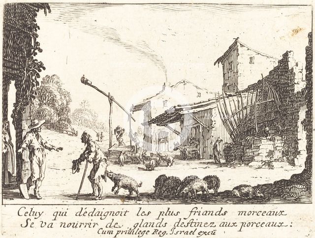 The Swineherd, 1635. Creator: Jacques Callot.