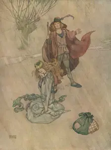 The Swineherd Scolded and the Rain Poured Down c1930. Artist: W Heath Robinson