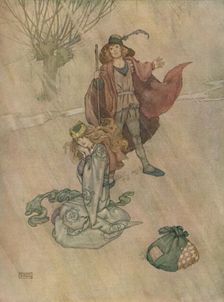 The Swineherd Scolded and the Rain Poured Down c1930. Artist: W Heath Robinson