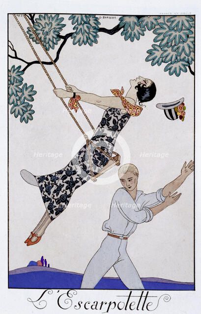 'The Swing', 1920s. Artist: Georges Barbier