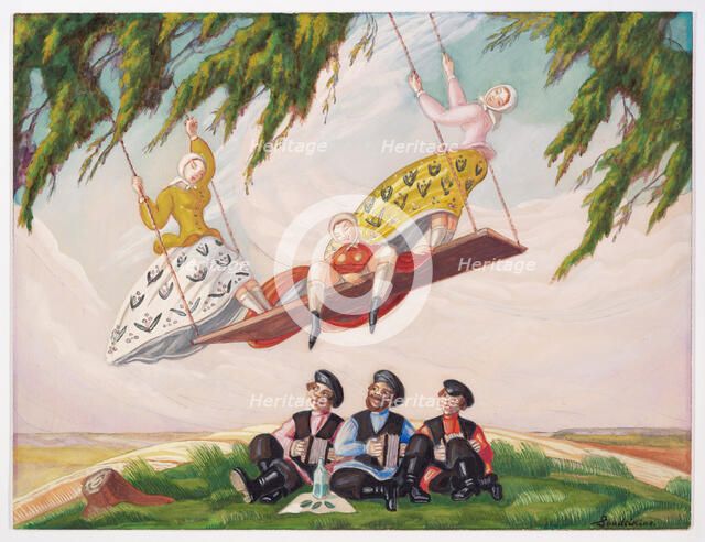The Swing, 1920s. Artist: Sudeykin, Sergei Yurievich (1882-1946)
