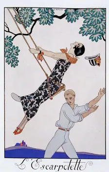 The Swing 1920s. Creator: Georges Barbier