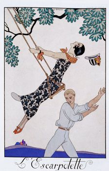 The Swing 1920s. Creator: Georges Barbier