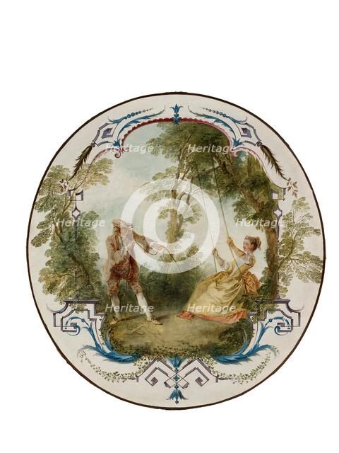 The Swing, about 1724. Creators: Nicolas Lancret, Claude Audran.