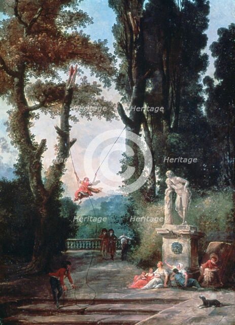 'The Swing', c1777. Artist: Robert Hubert