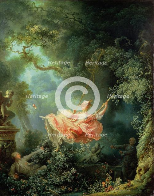 The Swing (Les Hasards heureux de l'escarpolette), ca 1767. Creator: Fragonard, Jean Honoré (1732-1806).
