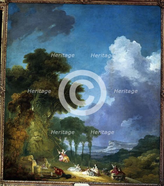 'The Swing', the work of Jean Honoré Fragonard, 18th century. Creator: Fragonard, Jean Honore (1732 - 1806).