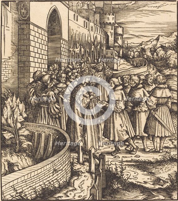 The Swiss Embassy against the Blue King. Creator: Hans Burgkmair, the Elder.