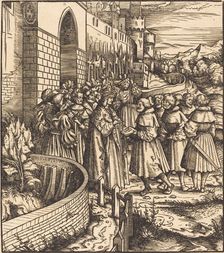 The Swiss Embassy against the Blue King. Creator: Hans Burgkmair, the Elder