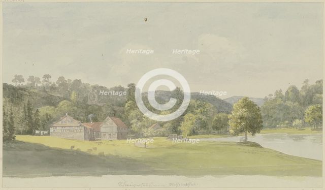 The Swiss Houses in Wilhelmsthal Palace Park near Eisenach, c1800-1806. Creator: Georg Melchior Kraus.