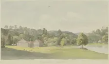 The Swiss Houses in Wilhelmsthal Palace Park near Eisenach, c1800-1806. Creator: Georg Melchior Kraus