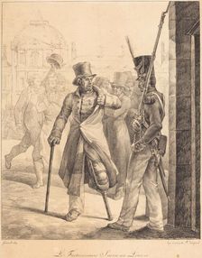 The Swiss Sentry at the Louvre (Le factionnaire Suisse au Louvre), 1818. Creator: Theodore Gericault