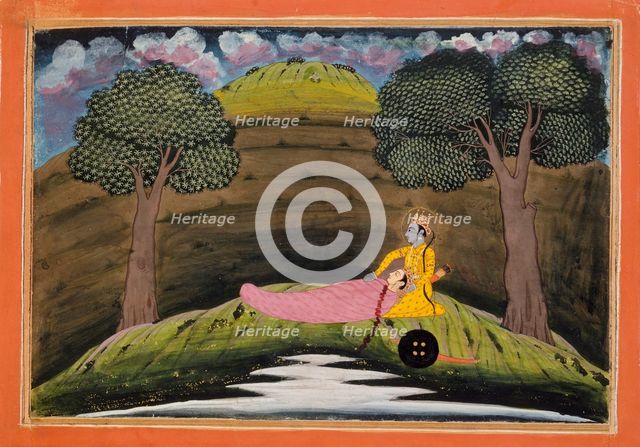 The Swooning of Lakshmana, Folio from a Ramayana (Adventures of Rama), c1775. Creator: Unknown.