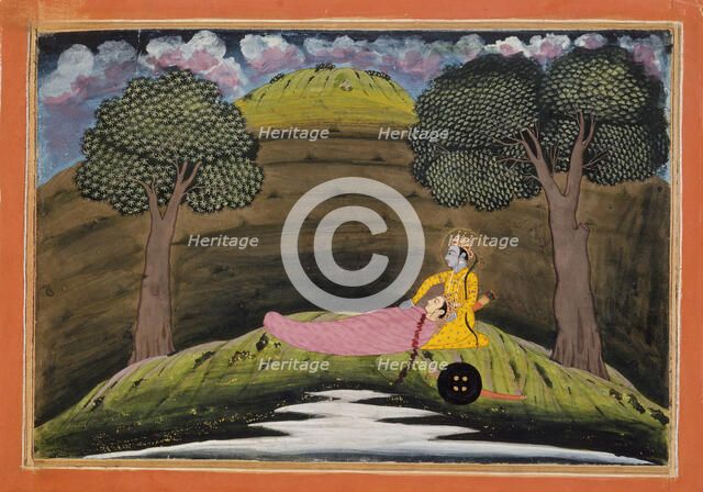 The Swooning of Lakshmana, Folio from a Ramayana (Adventures of Rama), c1775. Creator: Unknown.