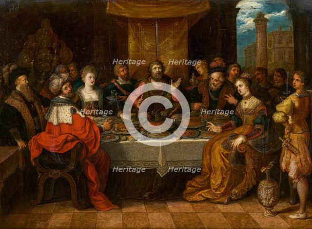 The Sword of Damocles, 1610s. Creator: Francken, Frans, the Younger (1581-1642).