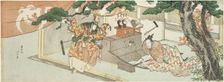 The Swordsmith Munechika and the God of Inari, Japan, 1805. Creator: Hokusai