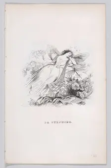 The Sylph from The Complete Works of Béranger, 1836. Creator: Jean Ignace Isidore Gerard