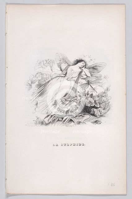 The Sylph from The Complete Works of Béranger, 1836. Creator: Jean Ignace Isidore Gerard.