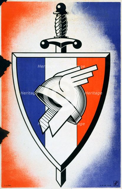 The symbol of the Legion of the French volunteers, 1941-1944. Artist: Unknown