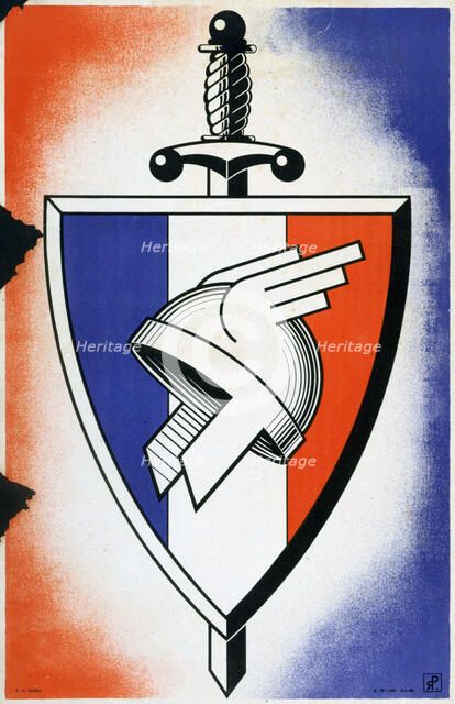 The symbol of the Legion of the French volunteers, 1941-1944. Artist: Unknown