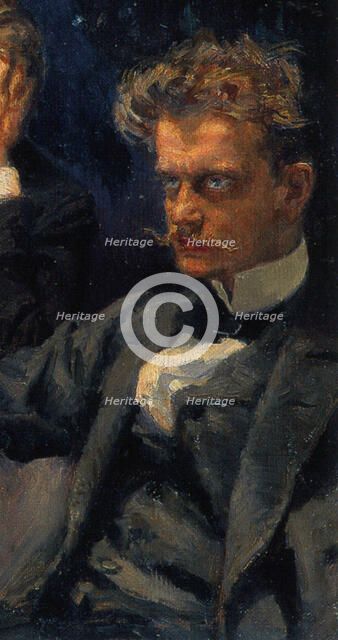 The Symposium, (Detail: Jean Sibelius), 1894. Artist: Gallen-Kallela, Akseli (1865-1931)