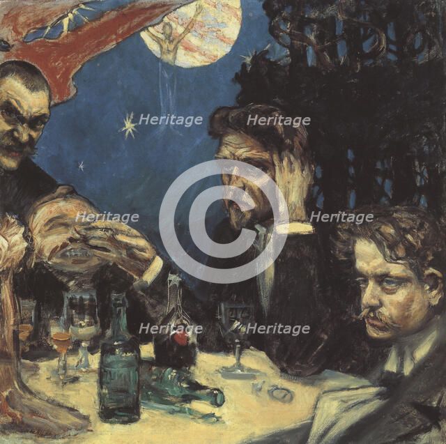 The Symposium, (Study) Right Jean Sibelius, 1894. Artist: Gallen-Kallela, Akseli (1865-1931)