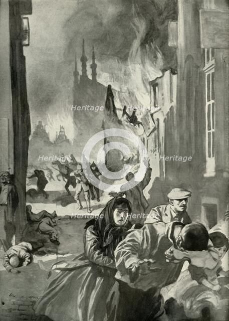 'The Sack of Louvain', (1919). Creator: Unknown.