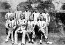 The Sack of the American Mission, Chung-King: Dr. McCartney and his staff of assistants..., 1898. Creator: Unknown