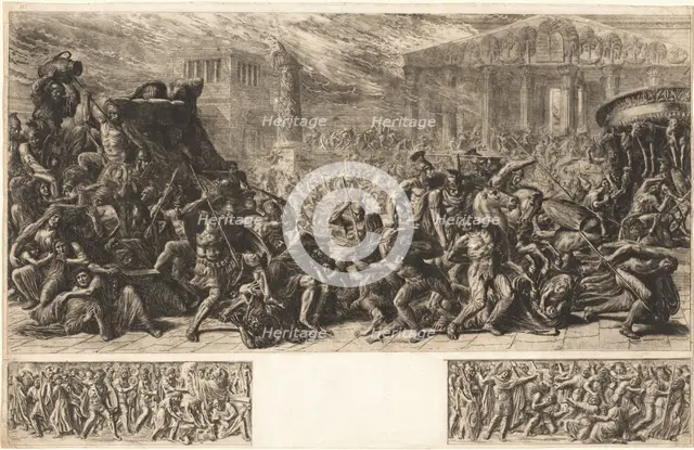 The Sack of the Temple at Jerusalem, c. 1838. Creator: Luigi Ademollo.