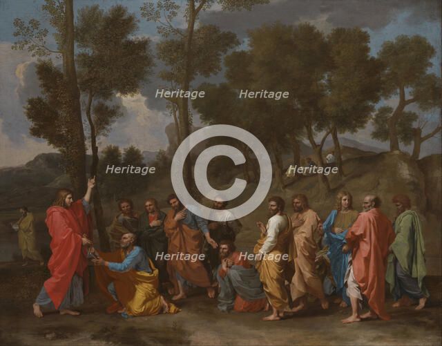 The Sacrament of Ordination (Christ presenting the Keys to Saint Peter). Artist: Poussin, Nicolas (1594-1665)