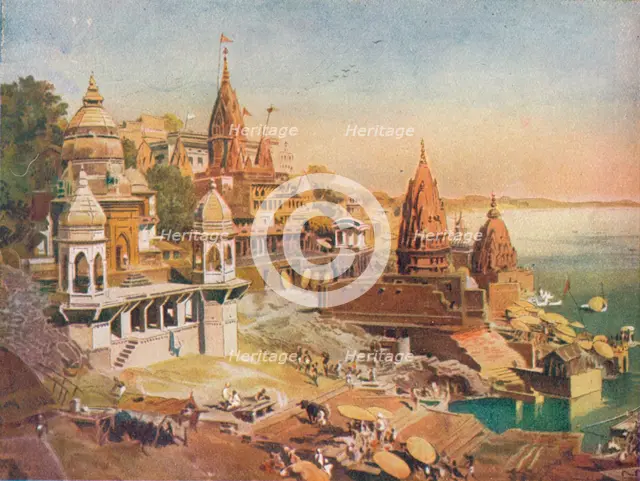 'The Sacred City of the Hindus: Benares on the Ganges', 1908. Artist: Unknown.