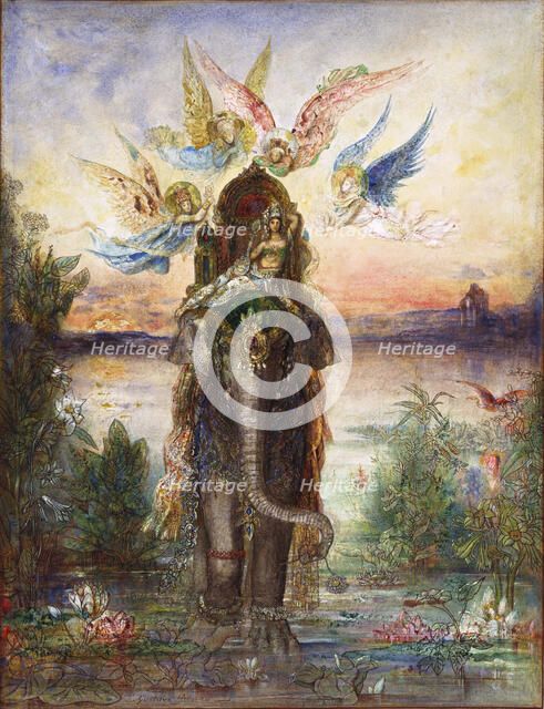 The Sacred Elephant (Péri). Artist: Moreau, Gustave (1826-1898)