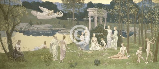 The Sacred Grove, Beloved of the Arts and the Muses, 1884/89. Creator: Pierre Puvis de Chavannes.