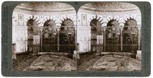 The sacred rock, where the Temple Alter stood, Mount Moriah, Jerusalem, Palestine, 1900.Artist: Underwood & Underwood