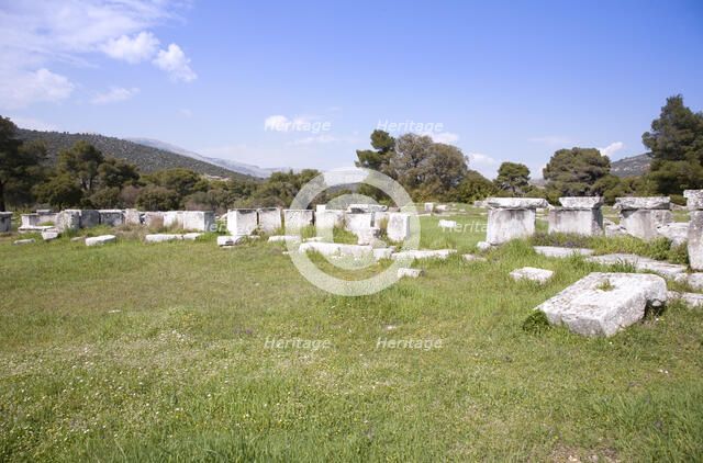 The Sacred Square at Epidauros, Greece. Artist: Samuel Magal