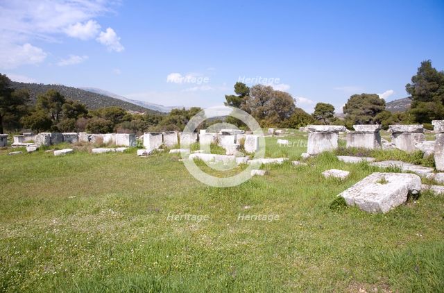 The Sacred Square at Epidauros, Greece. Creator: Samuel Magal.