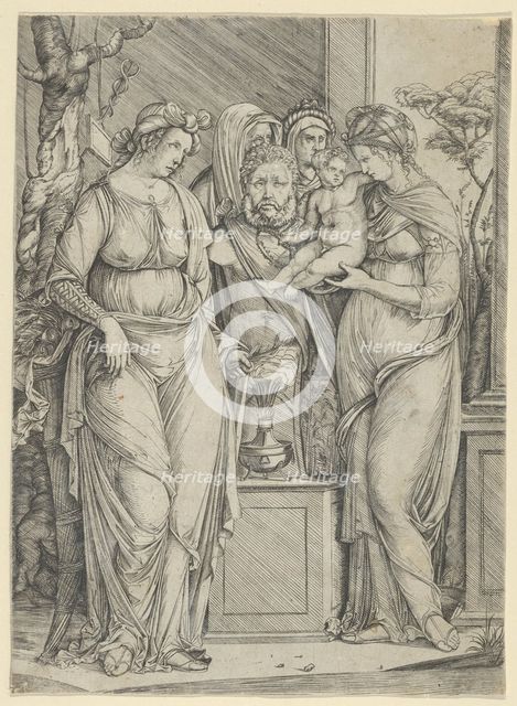 The sacrifice to Priapus (the larger version), ca. 1499-1501. Creator: Jacopo de' Barbari.