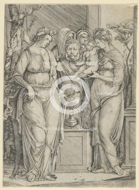 The sacrifice to Priapus (the larger version), ca. 1499-1501. Creator: Jacopo de' Barbari.