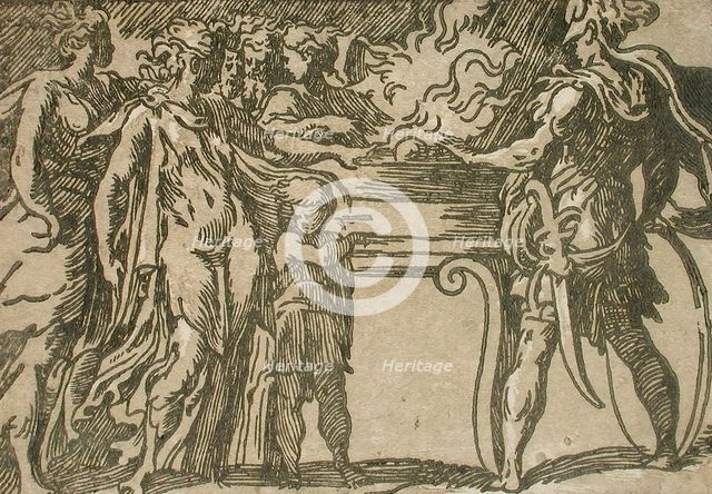 The Sacrifice, c1530s/1540s. Creators: Antonio da Trento, Parmigianino, Niccolo Vicentino, Andrea Andreani.