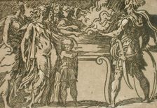 The Sacrifice, c1530s/1540s. Creators: Antonio da Trento, Parmigianino, Niccolo Vicentino, Andrea Andreani