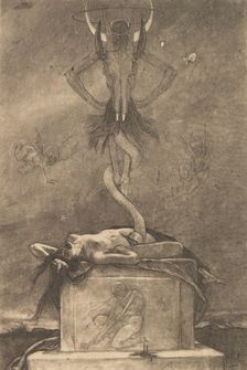 The Sacrifice, from The Satanic Ones, ca. 1882., ca. 1882. Creator: Felicien Joseph Victor Rops Félicien Rops
