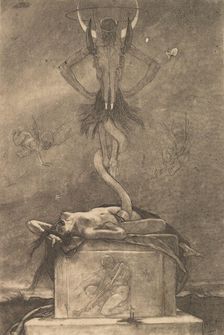 The Sacrifice, from The Satanic Ones, ca. 1882., ca. 1882. Creator: Felicien Joseph Victor Rops Félicien Rops