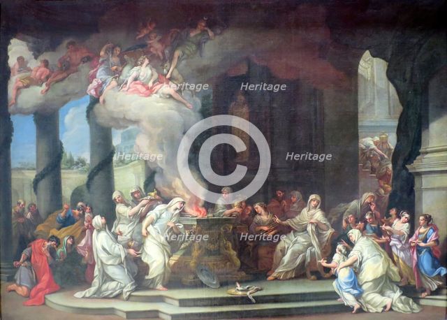The Sacrifice of Vestal, 1710. Creator: Alessandro Marchesini.