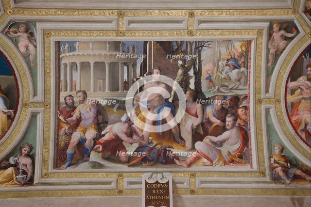 The Sacrifice of Codrus, King of Athens (Public Virtues of Greek and Roman Heroes), 1529-1535. Artist: Beccafumi, Domenico (1486-1551)